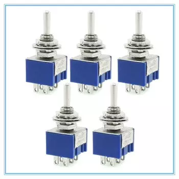 5 шт. металлический двойной переключатель ON-OFF-ON 6A 125V AC