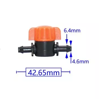 5 шт. Мини-клапаны для шланга LWHRR 4/7 мм черный+оранжевый пластик