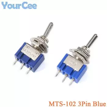 5 шт. мини-переключатель DPDT Your Cee синего цвета