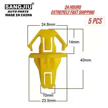 5 шт., нейлоновые зажимы для крепления бампера, совместимы с Honda CR-V 91578-T0A-003