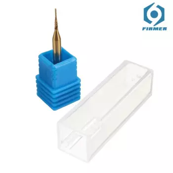 5 шт. Новинка 0,6 мм Вольфрамовая сталь титановое покрытие карбидная Концевая фреза хвостовик 3,175 мм CNC PCB роторная фреза