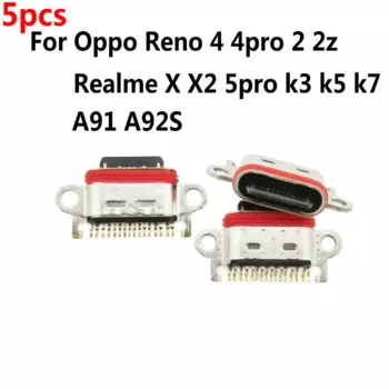 5 шт. новый разъем Micro USB для зарядного порта разъем для OPPO Reno 2 2Z Z 4 4Pro 3 3Pro K3 K5 K7 A91 A92S Realme X X2 5Pro