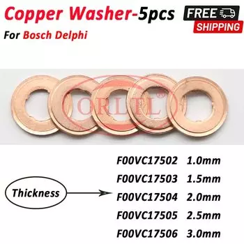 5 шт./партия, медные шайбы F00VC17502 F00VC17503 F00VC17504 F00VC17505 F00VC17506 для шимпов BOSCH