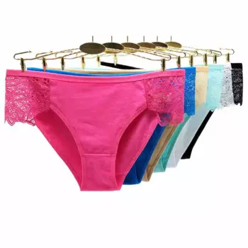 5 шт./партия, женские хлопковые трусы с низкой посадкой