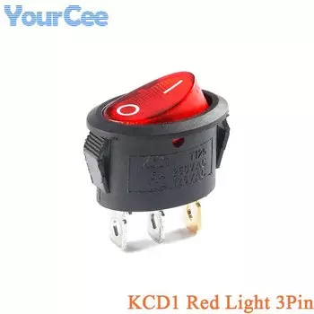 5 шт. переключатель KCD1 Ваш Cee красный