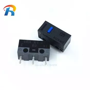 5 шт. Оригинальный микро-переключатель HUANO синяя оболочка белая точка порошок синяя точка желтая точка зеленая точка белая точка квадратный 3-контактный переключатель