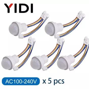 5 шт. Pir инфракрасный датчик движения автоматический датчик света ИК-детектор переключатель 12 В 24 В постоянного тока 110 В 220 В переменного тока индукционный ночник для человеческого тела