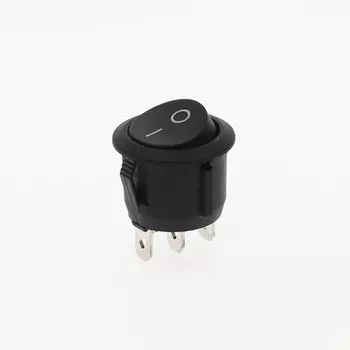 5 шт. Пластиковые черные мини круглые переключатели 3Pin ВКЛ-ВЫКЛ-ВКЛ