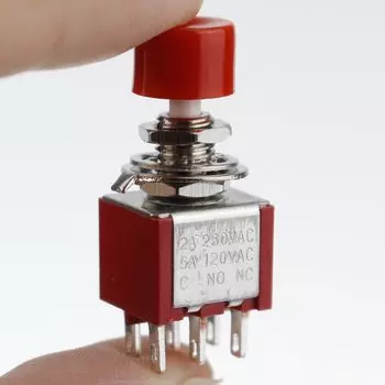 5 шт. пластиковый мини momentary автоматический возвратный кнопочный переключатель ELECAPITAL DS-622
