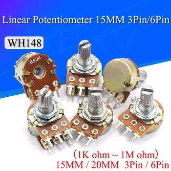 5 шт. Потенциометры Stlxy WH148 с переключателем