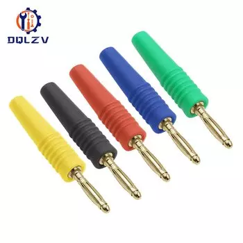 5 шт. разъемов "банан" DQLZV 2мм золотистого цвета