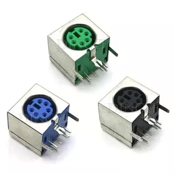 5 шт. разъемы для клавиатуры и мыши PS2 DNIGEF фиолетово-зеленые