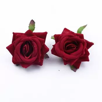 5 шт., розовые фланелевые искусственные цветы для декора