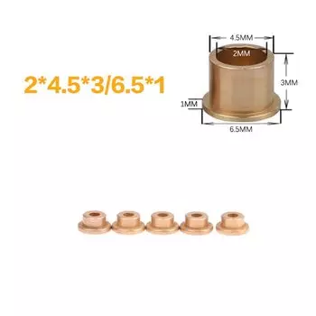 5 шт. самосмазывающийся подшипник, металлургическая масляная медная втулка, направляющая втулка с ступенчатой фланцевой фурнитурой