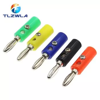 5 шт., серебристые разъемы 4 мм