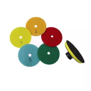 5 шт. шлифовальные диски RAMS BRALIN 4", алмазные, для камня, стекла, мрамора