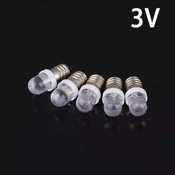 5 шт. светодиодные лампы E10 HUXUAN DC 3V 6V 12V 24V