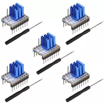 5 шт. TMC2209 V3.0 драйвер шагового двигателя для 3D-принтера с радиатором микрошафты ток 2,8 А пик для Reprap Ramps1.4 MKS Gen