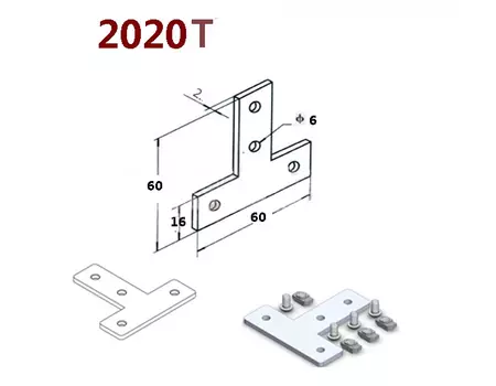 5 шт. угловой кронштейн LIXIU для профиля 2020/3030/4040