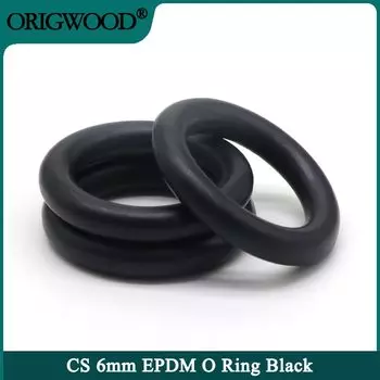 5 шт. уплотнительное кольцо из EPDM CS 6 мм, наружный диаметр 50 ~ 200 мм, черные, устойчивые к кислотам и щелочам, водостойкие уплотнительные кольца, устойчивые к трению