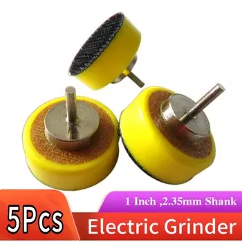 5 шт. В упаковке 1 дюймовая шлифовальная тарелка с крючком и петлей 2,35 мм хвостовик шлифовальной машины Опорная пластина сверлильный диск для вращающихся инструментов Dremel Шлифовальная полировка