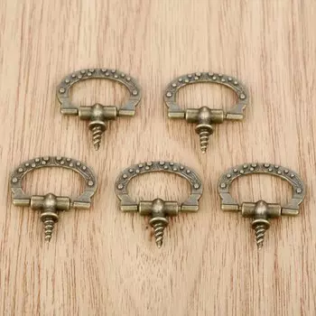 5 шт. винтажные ручки для мебели SVVTOON античная бронза 24*27 мм