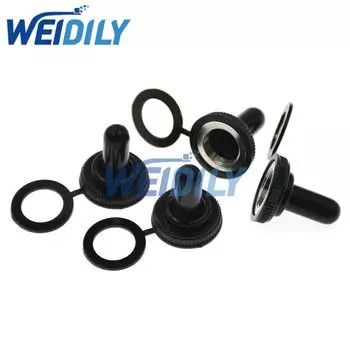 5 шт. водонепроницаемые чехлы для выключателей WEIDILY черные 12 мм