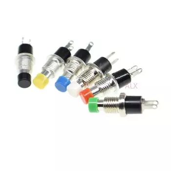 5 шт., водонепроницаемый кнопочный переключатель, красный/зеленый/желтый/белый/синий