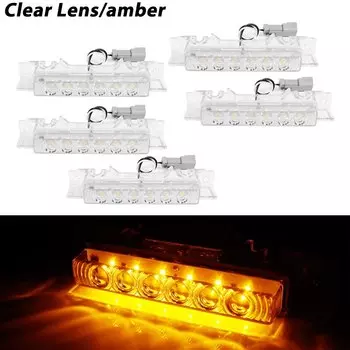 5 шт. Янтарный/белый светодиодный передний габаритный фонарь на крыше, ходовой фонарь, сигнальный фонарь для Volvo 2004 VN/2003-2020 VNL Truck