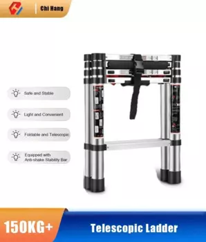 5-ступенчатая лестница «елочка», портативная складная инженерная лестница, 1,4 м + 1,4 м, утолщенная телескопическая лестница из алюминиевого сплава, легкая