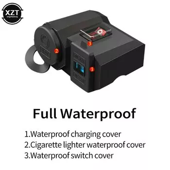 5 В 2,1 А адаптер питания двойной USB порт прикуриватель мотоцикл руль зарядное устройство для телефона цифровой дисплей