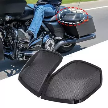 5 "x 7" крышка седельной сумки для мотоцикла, крышка гриля динамика, нижняя крышка для Harley Touring FLT FLH FLHR FLHR Electra Street Road Glide 14-22