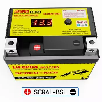 5L-BS 12 В 3 Ач LifePO4 аккумулятор для стартера мотоцикла CCA 180A мощность 38,4 Втч литиевый аккумулятор для скутера с BMS для мотоцикла ATV UTV