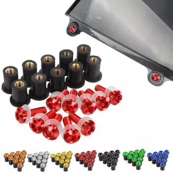 5 мм 10 шт. болты для лобового стекла, винты, гайка для Ducati Panigale V2 V4 Streetfighter V2 Monster 400 620 695 750 800 900 1000