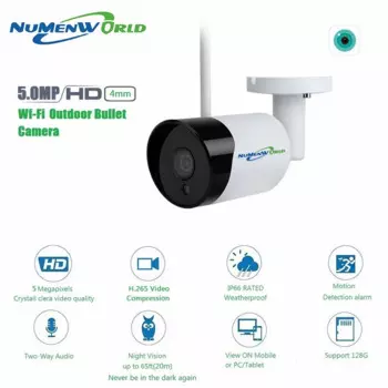 5MP наружная камера безопасности, WiFi, беспроводная, 5 мегапикселей , HD, ночное видение, камера наблюдения, s обнаружение движения, CCTV, защита от атмосферных воздействий