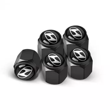 5Pc автомобиль логотип колеса шины стилирования вентиль вентиль воздухозащитный аксессуар для Hyundai Tucson Solaris I30 Creta Ix35 I40 IX20 Veloster