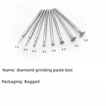 5pcs 10pcs 2.35/3MM Shank Dia 1MM-10MM T Type Thin Slice Diamond Grinding Head Diameter Rotary Carving Polishing Cutting Tool