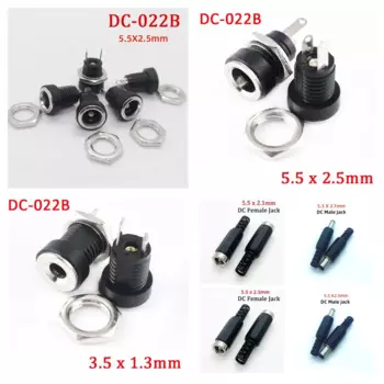 Разъемы питания DC022B 5,5x2,5 мм 5,5x2,1 мм 5 шт.