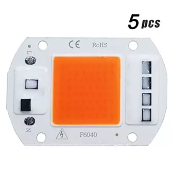 5 шт. светодиодная фитолампа Rosensuotich COB полный спектр 10/20/30/50 Вт для растений