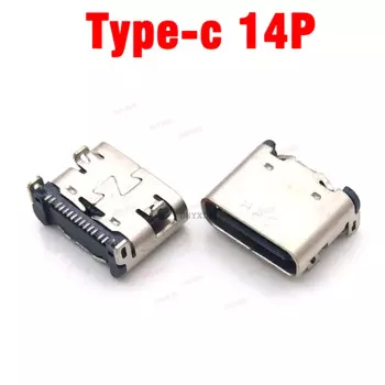 5 шт. новый женский 14-контактный 14-контактный разъем типа C Micro mini USB для зарядки