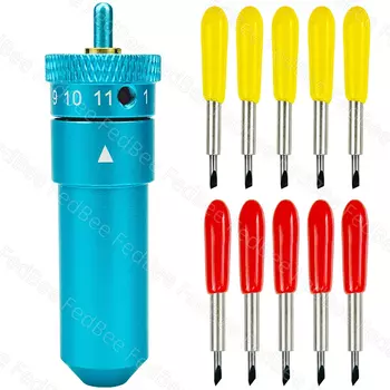 5шт 30 ° Лезвие + 5шт 45 ° Лезвие + 1 шт. Держатель для Silhouette Cameo 3 2 1 Portrait 2 Curio для резки тонкого материала