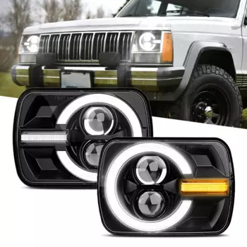 5x7-дюймовая светодиодная фара 7x6 Drl с указателем поворота Hi-Lo Beam для Toyota Pickup Truck Jeep Wrangler YJ Cherokee XJ Nissan 240SX