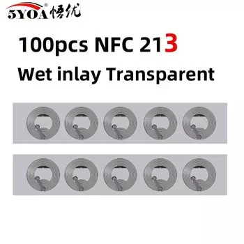 5YOA NFC-наклейки для этикеток Ntg213 Ntg215 RFID-печать с мокрым чернилом для телефонов NFC, упаковка 100 шт.