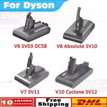 6000 мАч для Dyson V6 V7 V8 V10, аккумуляторная батарея SV10 SV11 SV12 SV09, аккумулятор для пылесоса DC58 для Sony Battery Cel