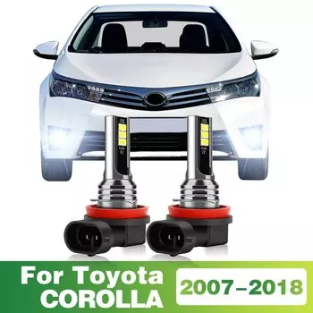 6000K автомобильный противотуманный фонарь, 12V для Toyota COROLLA 2007 2008 2009 2010 2011 2012 2013 2014 2015 2016 2017 2018