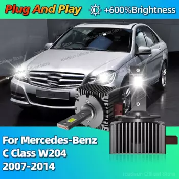 6000K светодиодные фары HID D1S, сменные автомобильные фары Canbus для Mercedes-Benz C Class W204 2007 2008 2009 2010 2011 2012 2013 2014