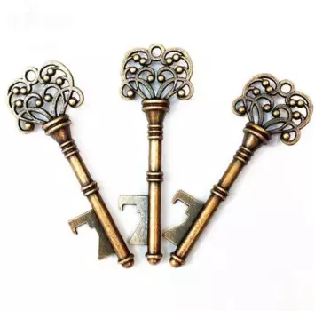 600 шт./лот классические Креативные Свадебные сувениры, подарки для гостей на вечерние ринку, античная бронза, открывашка для бутылок с ключом