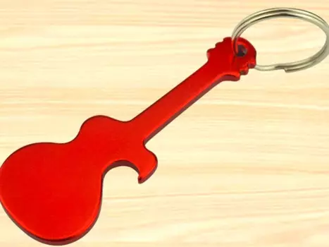 600 шт./лот открывалка для бутылок в форме гитары брелок металлический брелок открывалка для бутылок можно настроить логотип