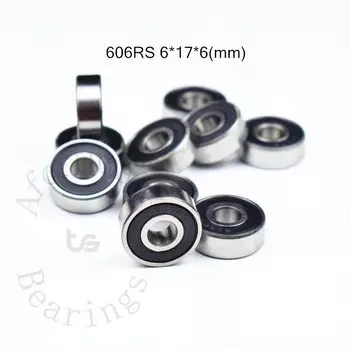 606RS 6*17*6(мм) 10шт хромированная сталь резиновые герметичные подшипники