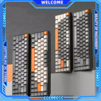 60% Беспроводная механическая клавиатура, Bluetooth, два режима, горячая переключение, мини 68 клавиш, красный переключатель для ПК PS4 Xbox iPhone iPad